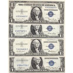 4 HIGH GRADE 1935 $1 SILVER CERTIFICATES