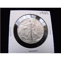 1942 SILVER WALKING LIBERTY HALF HIGH GRADE