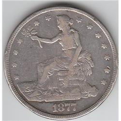 1877 TRADE SILVER DOLLAR $1