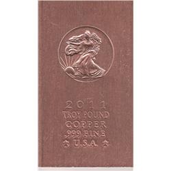 1 ONE POUND OF PURE COPPER .999 BAR