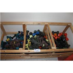 LARGE QUANTITY OF DUMBELLS