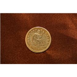 1856 Seated Liberty 25 cent Coin