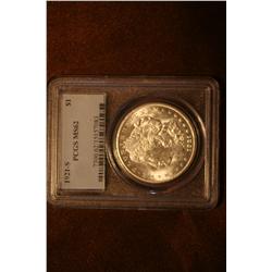 1921-S Morgan Silver Dollar Slabbed