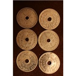 Lot of 45 Tax Tokens - Louisiana,Oklahoma, Missouri, Missisippi, Colorado, Utah and Washington