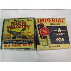 Collector Ammo Box Peters & Box Imperial 16ga 2 3/4      x2