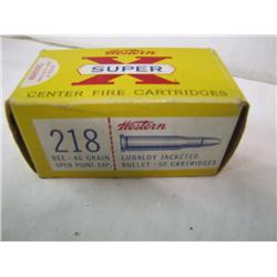 Ammo Part Box 45 Rounds Western Super X   .218 Bee