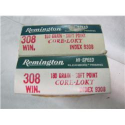 Ammo Box Remington .308 win 180 gr    x2
