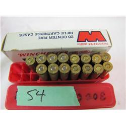 Ammo 15 rounds 30-06 reload & box of 30-06 brass
