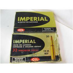 Ammo Box Imperial .32 win spl              x2