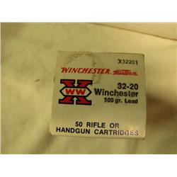 Ammo Box 50 rounds Winchester 32-20
