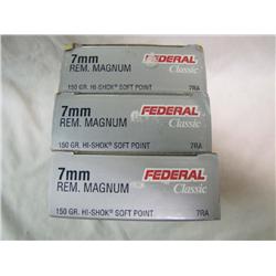 Ammo Box Federal 7mm rem mag       x3