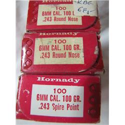 Lot of 3 boxes .243 bullets