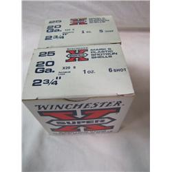 Ammo Box 20 ga 2 3/4 shotgun shells         x2
