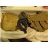 Image 1 : Lot of 2 Canvas Bags  1) Marked " Canada Civil Defense 1) unmarked & 2 web belts