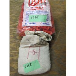 Bag of #5 Shotgun Shot & bag of shotgun wads