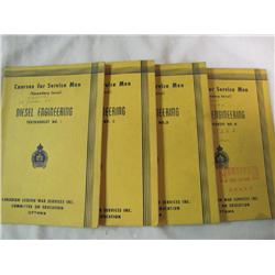 Army Book  - Set of 4  - Courses for servicemen ( secondary level) Diesel Engineering