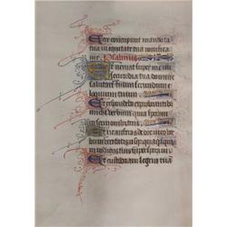 circa 1420: Leaf from a Book of Hours