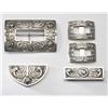 Image 1 : 1910: Set of silver Celtic Revival buckles