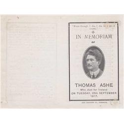 1917: Thomas Ashe in memoriam card
