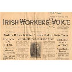 1914-1935. Small archive of cuttings and publications relating to Limerick bacon trade, strikes, com