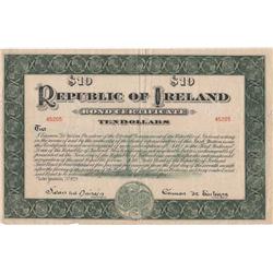1920 (21 January) Republic of Ireland Ten Dollars Bond issued by Eamon de Valera as President of Dai