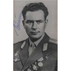 1961: Gherman Titov signed photograph, first human to fully orbit the earth