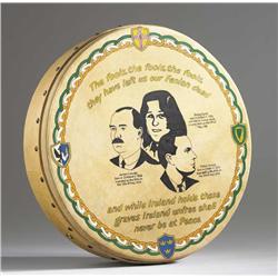 2000s: Republican prisoner art, Bodhrans, Castlerea Prison.