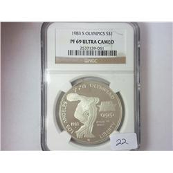 1983-S OLYMPICS DOLLAR NGC PF69 ULTRA CAMEO