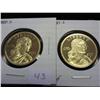 Image 1 : 2-2000-S SACAGAWEA DOLLARS (GEM PROOF)