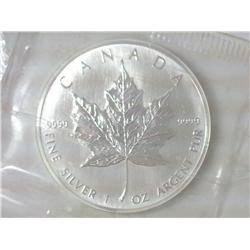 1989 CANADA $5 SILVER MAPLE LEAF