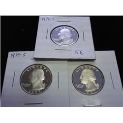 1976-S, 79-S & 81-S WASHINGTON QUARTERS PF