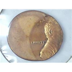 ERROR OFF CENTER LINCOLN CENT (UNC)
