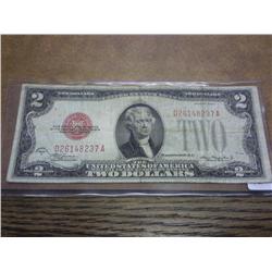 1928-D US TWO DOLLAR NOTE RED SEAL