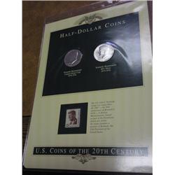 HALF DOLLAR COIN & STAMP SET (UNC) (AS SHOWN)