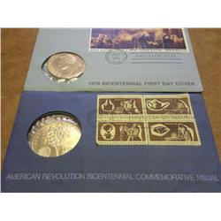 2 US MINT 1ST DAY COVERS 1972 & 76 BICENTENNIALS