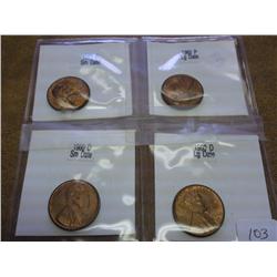 1960-P/D SMALL & LARGE DATE LINCOLN CENT SET (UNC)