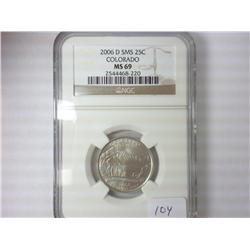2006-D SMS COLORADO QUARTER NGC MS69