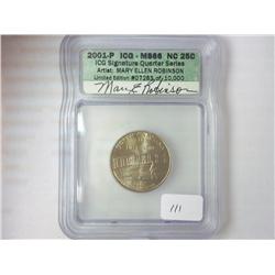 2001-P NC QUARTER ICG SIGNATURE SERIES