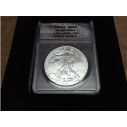 2008 AMERICAN SILVER EAGLE ANACS MS69