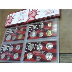 2004 & 05 US SILVER PROOF SETS 2 SETS