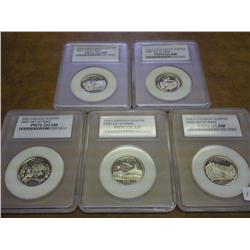 ALL FIVE 2006-S STATE QUARTERS PCC PR70 DCAM