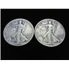 Image 1 : 1943 & 43-S WALKING LIBERTY HALF DOLLARS