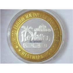 WESTWARD HO CASINO $10 SILVER TOKEN (UNC)