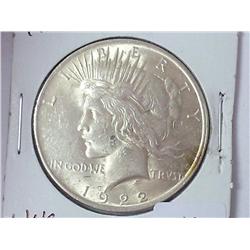 1922 PEACE SILVER DOLLAR (UNC)