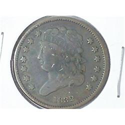 1832 US HALF CENT (VERY FINE)