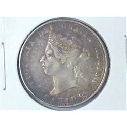 1881-H CANADA 25 CENTS SILVER (VERY FINE)