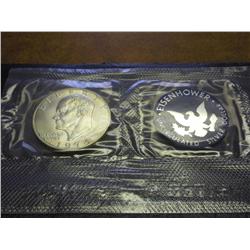 1974-S IKE SILVER DOLLAR (BLUE PACK)