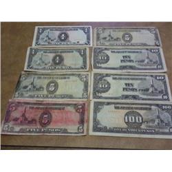 8 PIECES OF JAPANESE INVASION CURRENCY