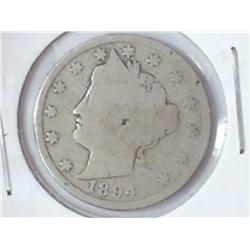 1894 LIBERTY "V" NICKEL