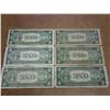 Image 2 : 1935-B-G $1 SILVER CERTIFICATES 6 PIECES